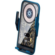 L'edoren 15W Sensörlü Araç Içi Wireless Şarjlı Telefon Tutucu Elite Şeffaf Süper Sessiz Tasarım