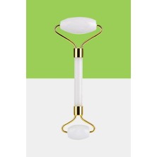 Macgon Çift Taraflı Beyaz Yeşim Taş Yaşlanma Karşıtı Giderici Jade Roller Cilt Masaj