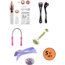 Macgon 5 Lı Set Kaş Epilatör Sarjlı Kıl Kaş Bıyık Tüy Alma Alet Epilasyon Yüz Masaj Aleti Yanak Yayı