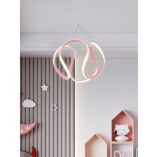Allians Şık Pembe Sarkıt Avize, Modern LED Işık, Çocuk Odası Dekorasyonu