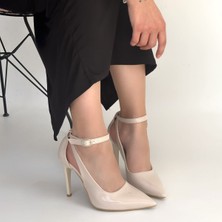 SEPET365 Wenni Bej Rugan Stiletto Ayakkabı