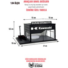 3dpazarıcom 1/64 Ölçekli Kawasaki Diorama Tasarımlı Araç Sergileme Garajı 3D Baskı