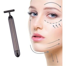 Macgon Titreşimli Yüz Masaj Güzellik Bakımı Kalemi Germanyum T Bar Siyah