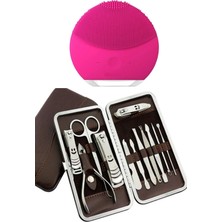 Macgon  Şarzlı Titreşimli Yüz Temizleme Masaj Aleti  Tırnak Makası Seti