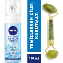 Macgon Yüz Yıkama Köpüğü Canlandırıcı 150 ml ve Doğal Çift Taraflı Yeşim Taşı Masaj Aleti Jade Roller