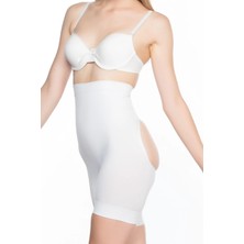 Macgon Beyaz 2032 Popo Açık Masajlı Boxer Korse