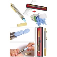 Macgon Akıllı Basmalı Profesyonel Iğneli Akupunktur ve Hacamat Kalemi Fizyoterapi Seti Masaj Aleti Çelik