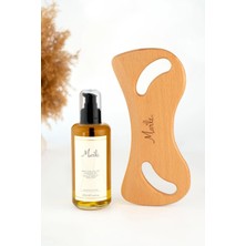 Macgon  Selülit Karşıtı Masaj Yağı 200 ml + Selülit Giderici Ahşap Masaj Aleti 2’li Selülit Bakım Set