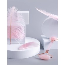 Macgon Yüz Yogası Masaj Taşı Seti Pembe Kuvars Kaz Ayağı ve Roller