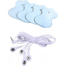 Macgon 4 Adet Çıtçıtlı Tens Pedi ve 4 Uçlu Çıtçıtlı Tens Kablosu  Wollex Relax Optimed Elektro