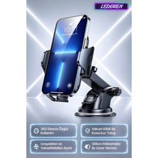 L'edoren Att-39 Lux Uyumlu Otomatik Klipsli Araba Telefon Tutacağı Vakumlu Yüksek Kalite Telefon Tutucu