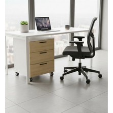 Yasem Home Masa Altı Keson Çekmeceli Tekerlekli Ofis Ev Dekoratif Modern