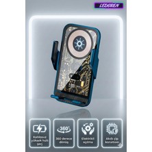 L'edoren 15W Sensörlü Araç Içi Wireless Şarjlı Telefon Tutucu Şeffaf Süper Sessiz Tasarım C10