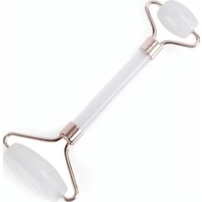 Macgon Beyaz 2'li Yeşim Taşı Jade Roller / Çift Taraflı Cilt Yüz Masaj Bakım TDG5123