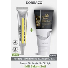 Koreaco Retinal Shot Corrector Booster + Matcha Powder Bubble Clay Face Mask