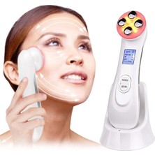 Macgon Yüz Kırışıklık Giderici Yüz Masajı Yüz Kaldırma Cilt Terapisi Cihazı LED 5'in 1 Kablolu