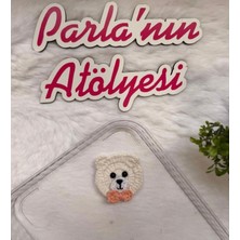 Parla'nın Atölyesi 0-3 Yaş Az Saçlı ve Saçsız Bebek Tokası Handmade El Örgüsü Ayı