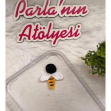 Parla'nın Atölyesi 0-3 Yaş Az Saçlı ve Saçsız Bebek Tokası Handmade El Örgüsü Arı