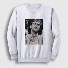 Presmono Unisex Beyaz Necklace The Kid Laroı Sweatshirt