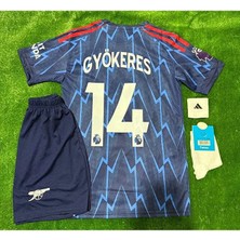 Alaturka Mix Arsenal 2026 Viktor Gyökeres Yeni Sezon Deplasman Lacivert Çocuk Forması 4’lü Set
