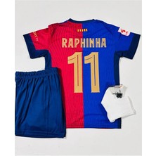 Alaturka Mix 2024/25 Barcelona Iç Saha #11 Raphinha Çocuk Futbol Forması 4lü Set