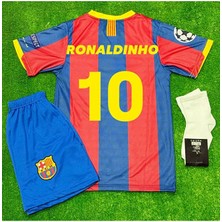Alaturka Mix Barcelona 2010/11 Şampiyonlar Ligi Ronaldınho Çocuk Forması 4lü Set