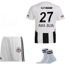 Alaturka Mix Beşiktâş//rafa-Silvâ Siyah/beyaz Yeni Sezon Çocuk Futbol Forması Şort Çorap Bileklik Hediyelii