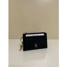 Elya Aksesuar Siyah Fermuarlı Kadın Kartlık