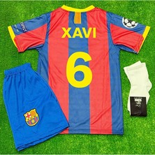 Alaturka Mix Barcelona 2010/11 Şampiyonlar Ligi Xavı Çocuk Forması 4lü Set