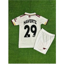 Alaturka Mix Rsenal 2025/26 Yeni Sezon Kai Havertz Deplasman Çocuk Forması (Beyaz)