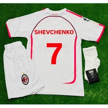 Alaturka Mix 2006/07 A.c Milan #7 Shevcenko Çocuk Futbol Forması 4lü Set (Beyaz)