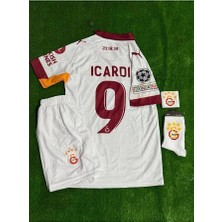 Alaturka Mix G'.â.l.a.t.â/.s.a.r.â.yy_ 2026 /m'âuro I'cârd'i// /9/ Deplasman Beyaz Çocuk Forması 4 Lü Set