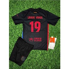 Alaturka Mix Barça. #19 Lamine Yamal 2024-25 Deplasman Çocuk Forması Siyah