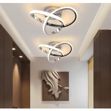 Allians Modern Krom Tavan LED Avize Seti, Salon ve Mutfak Için Şık Aydınlatma
