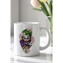 YasBey Design Joker Tasarımlı 330ML Baskılı Beyaz Seramik Kupa Bardak