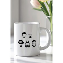 YasBey Design Breaking Bad Heisenberg Tasarımlı 330ML Baskılı Beyaz Seramik Kupa Bardak