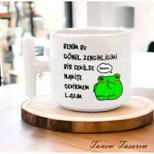 Tanem Nakite Çevirmem Lazım Tasarımlı Baskılı T Kupa Bardak Krem