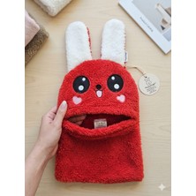2-6 Yaş Kırmızı Peluş Balaklava