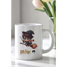 YasBey Design Harry P. Tasarımlı 330ML Baskılı Beyaz Seramik Kupa Bardak
