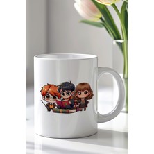 YasBey Design Harry P. Tasarımlı 330ML Baskılı Beyaz Seramik Kupa Bardak