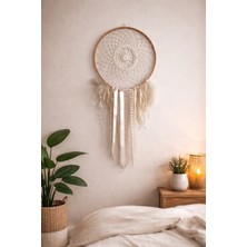 Pitipiti Örgü Tasarım Duvar Dekoru Beyaz Düş Kapanı