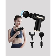 Ucuz Tekno 6 Kademeli Kas Masaj Tabancası 4 Başlıklı Güçlü Sessiz Sporcu Masaj Cihazı Şarjlı