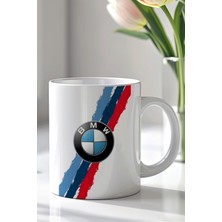 YasBey Design Bmw Tasarımlı 330ML Baskılı Beyaz Seramik Kupa Bardak