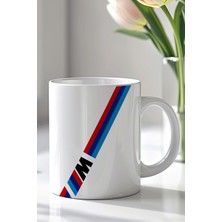 YasBey Design Bmw Tasarımlı 330ML Baskılı Beyaz Seramik Kupa Bardak