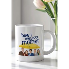 YasBey Design How I Met Your Mother Tasarımlı 330ML Baskılı Beyaz Seramik Kupa Bardak