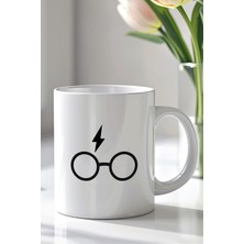 YasBey Design Harry P. Tasarımlı 330ML Baskılı Beyaz Seramik Kupa Bardak