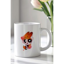 YasBey Design Powerpuff Girls Tasarımlı 330ML Baskılı Beyaz Seramik Kupa Bardak