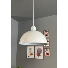 Allians Şık Beyaz Boncuklu Sarkıt Avize, Salon, Kafe ve Dekorasyon Işığı