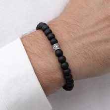 Doğal Taşlar Evcikuş Erkek Doğal Taş Bileklik – Siyah Oniks 8 mm, Unisex