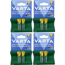SHC4200 Varta Ni-Mh 1.2V 2700 Mah Şarj Edilebilir AA Kalem Pil (2'li Paket) Yüksek Kapasite